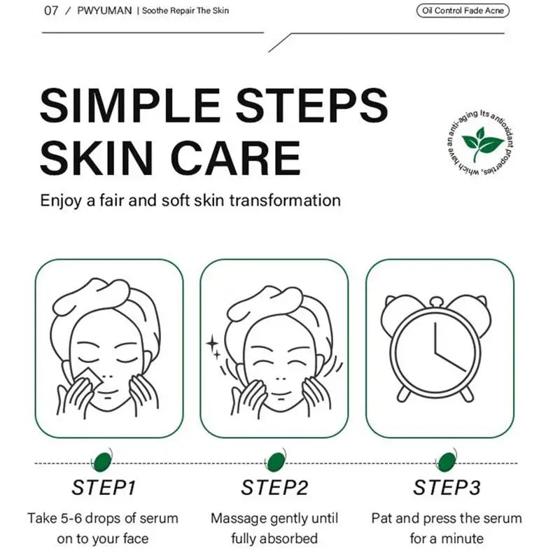 Instant Pore Shrink Face Tea Tree Oil Essence Remove Acne Treatment Blackhead Long Lasting Moisturizing Serum Skin Beauty Care