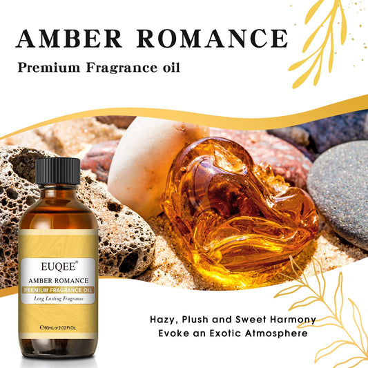 EUQEE Amber Romance 60ml Fragrance Oils For DIY Soap Candle Making Lilac Leather Sea Breeze Pumpkin Pie Coffee Aroma Oil